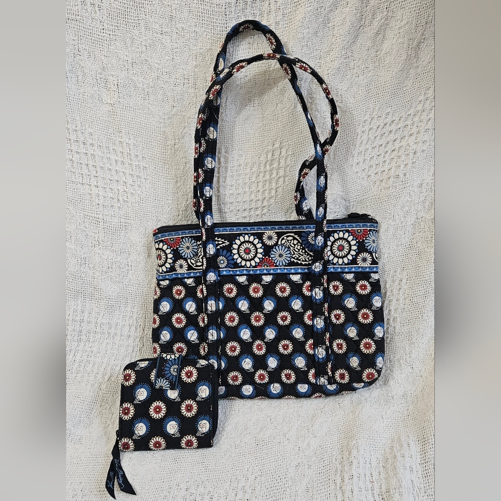 Vera Bradley Owl Print Purse And Wallet Matching Set